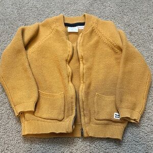 Kids Mustard Yellow Knit Cardigan